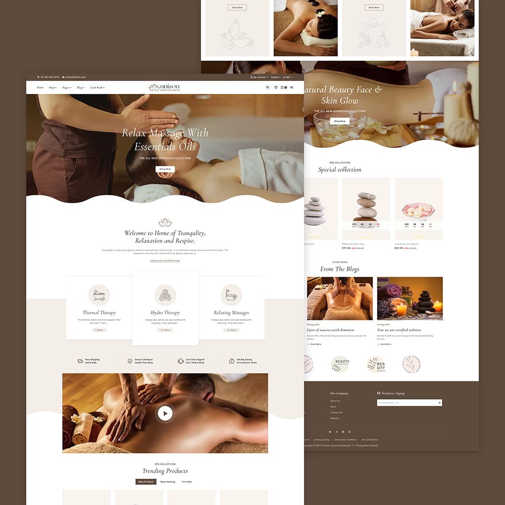 Unison - Shopify Responsive Theme for Spa, Beauty, Health & Wellness Stores