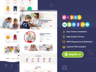 Kidzo - Melhor tema da Shopify para lojas de bebês, crianças e brinquedos