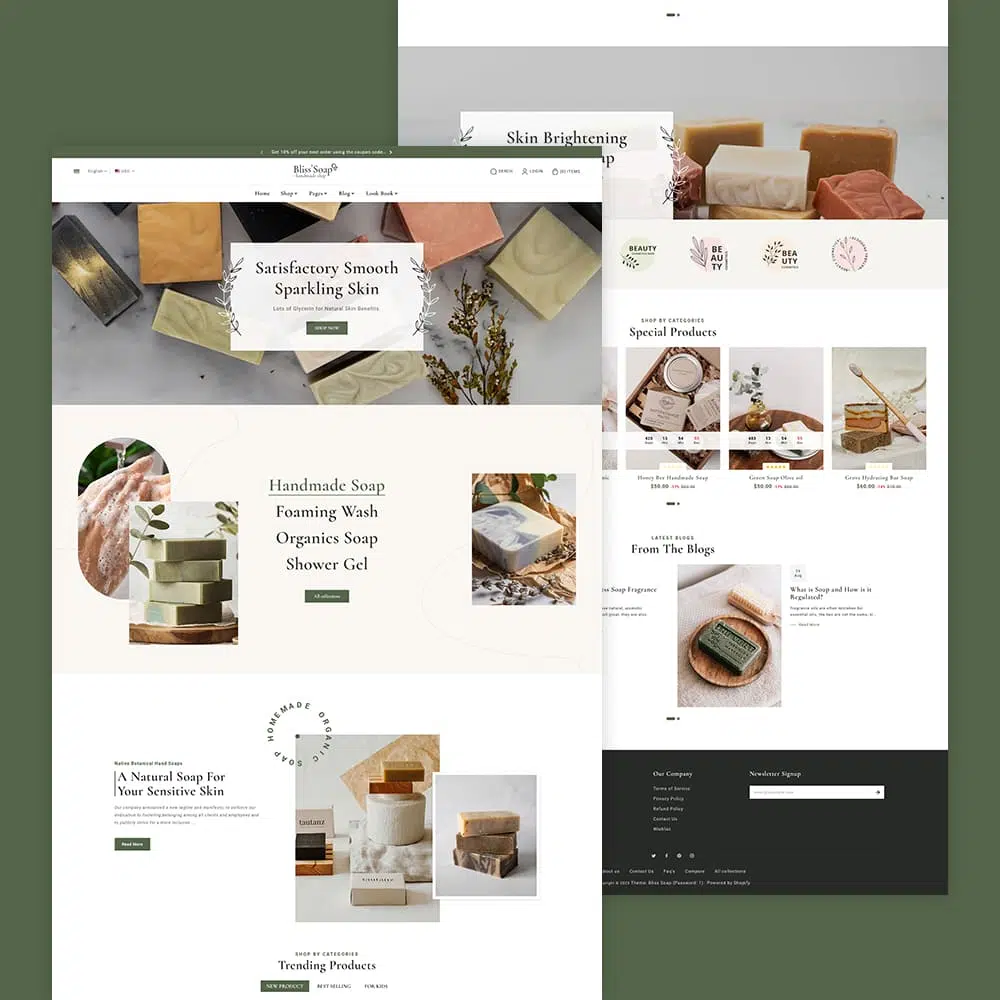 BlissSoap - Shopify Crafted theme for Handmade Soap, Soy Candle, Artistic Makers