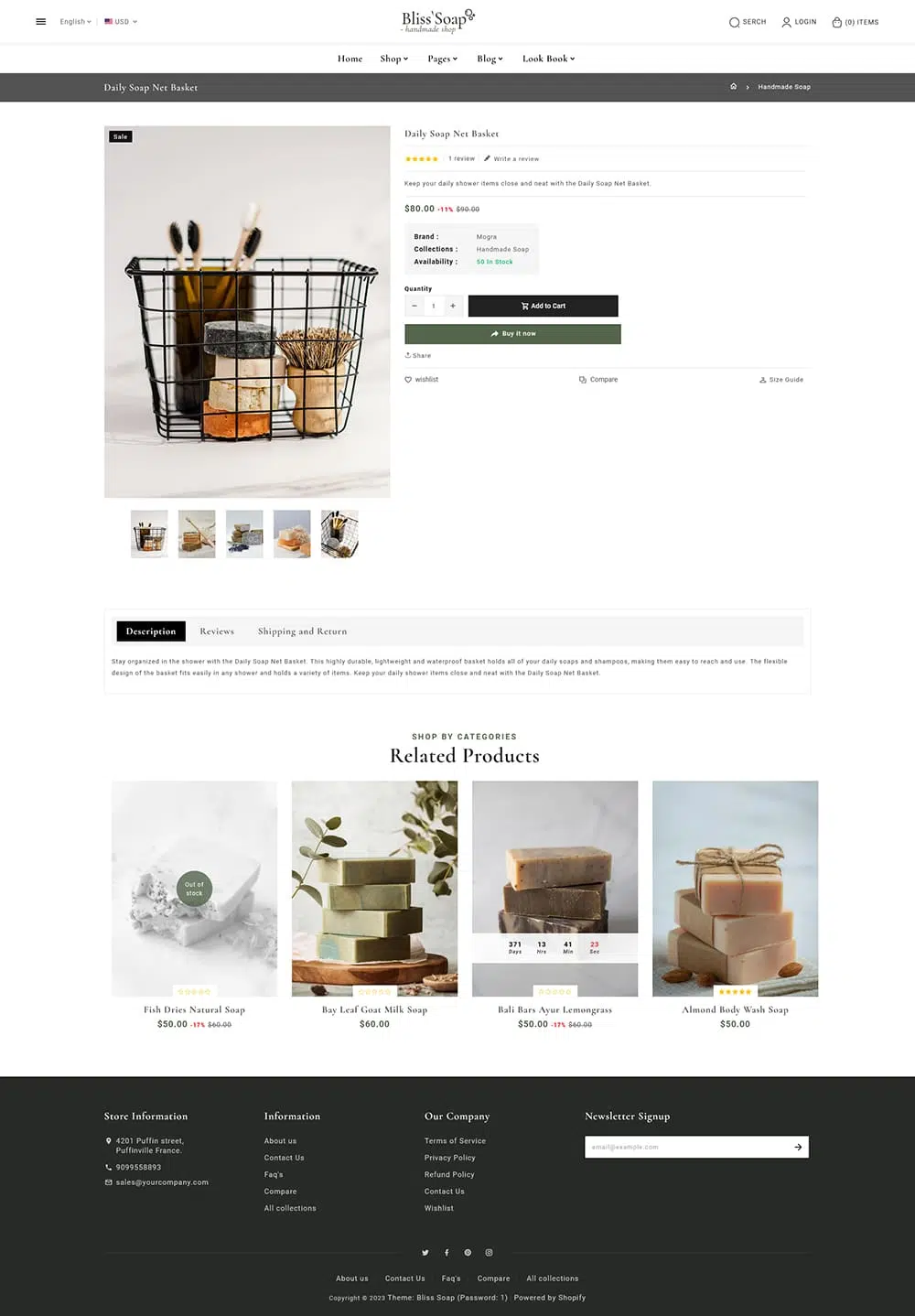 BlissSoap - Shopify Crafted theme for Handmade Soap, Soy Candle, Artistic Makers