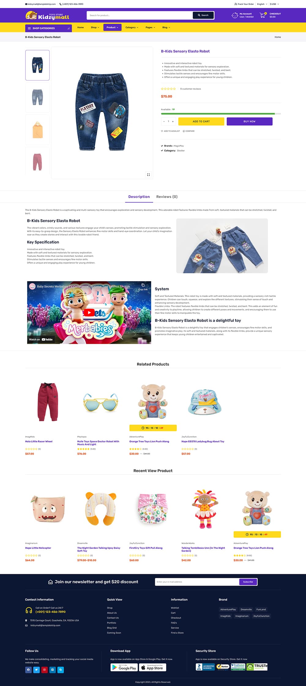 KidzyMall - Mega Kids Toys Store - WooCommerce Responsive Theme