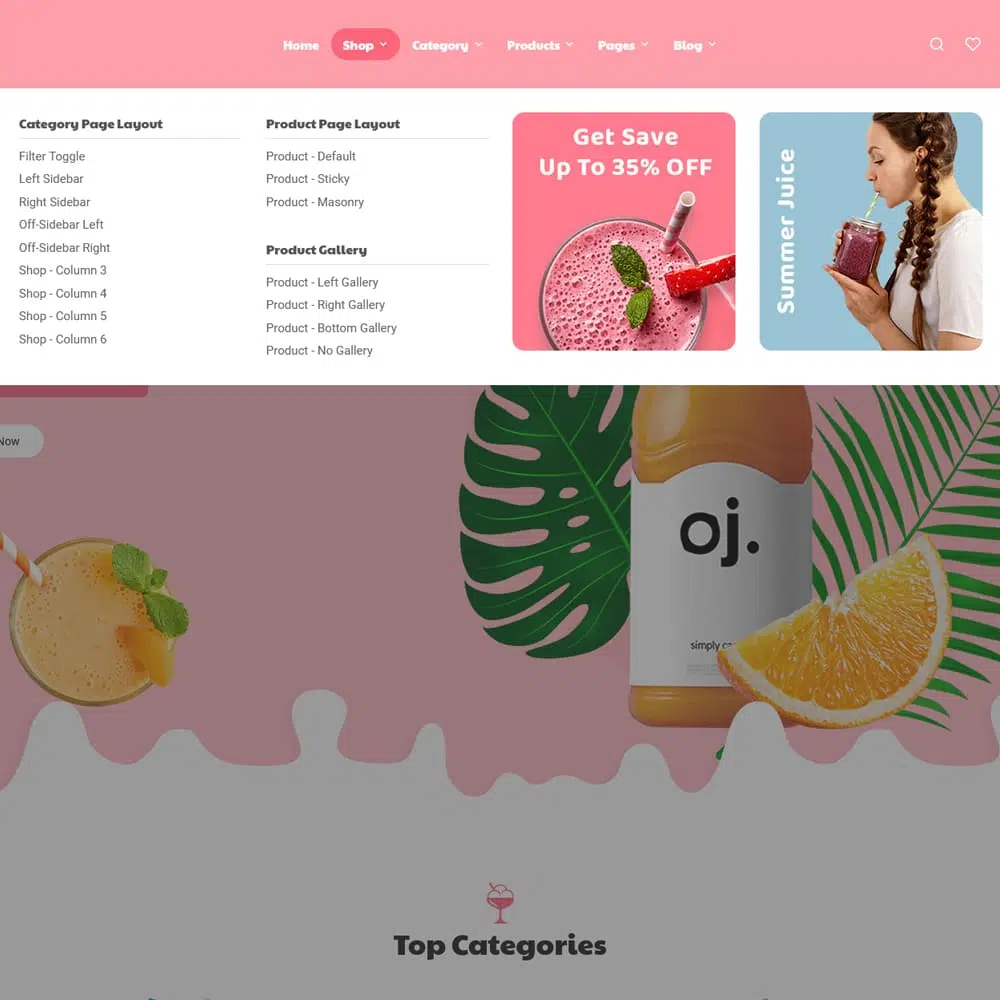 Summer - WooCommerce Theme For Juices, Shakes, Ice Cream & Smoothies