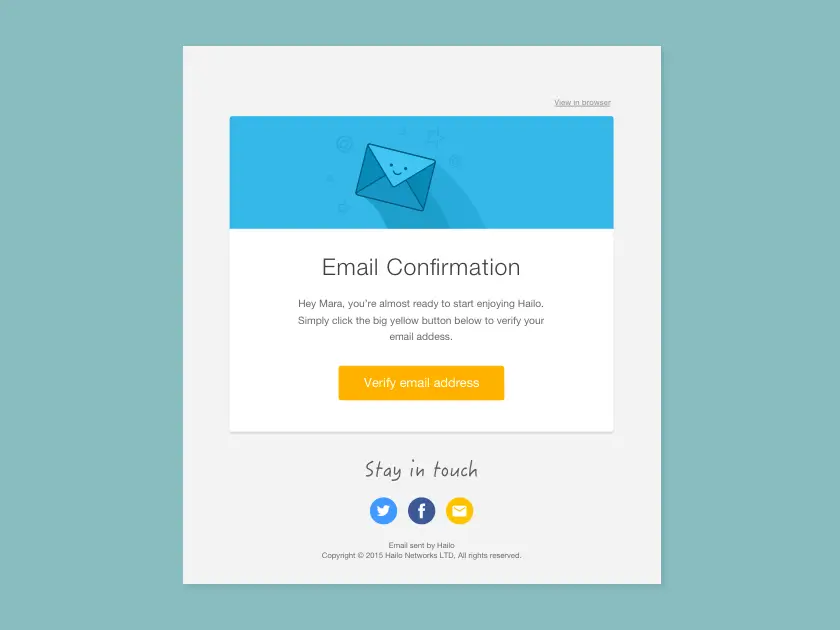 Email Template (ET) Design
