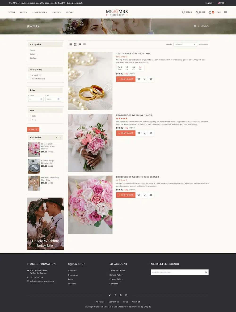 Mr&Mrs - Wedding Studio & Apparel - Shopify Responsive Theme