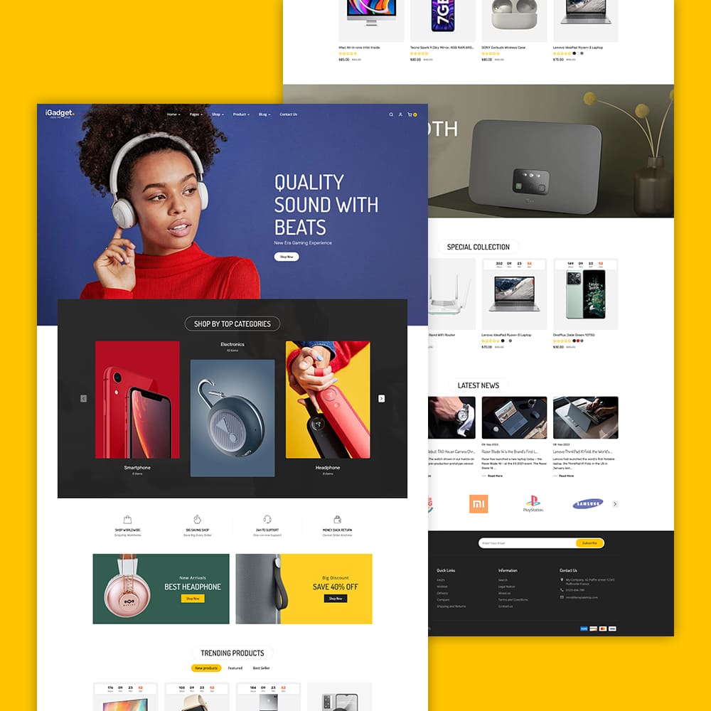 iGadget — gadżety i głośniki elektroniczne — minimalny motyw Shopify