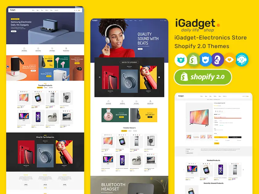 iGadget — gadżety i głośniki elektroniczne — minimalny motyw Shopify