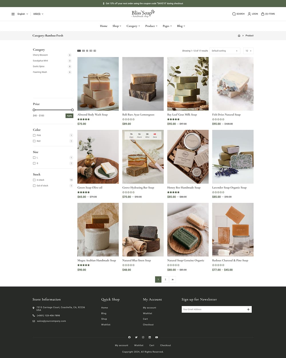 BlissSoap - Handmade Soap - Crafted WooCommerce Theme
