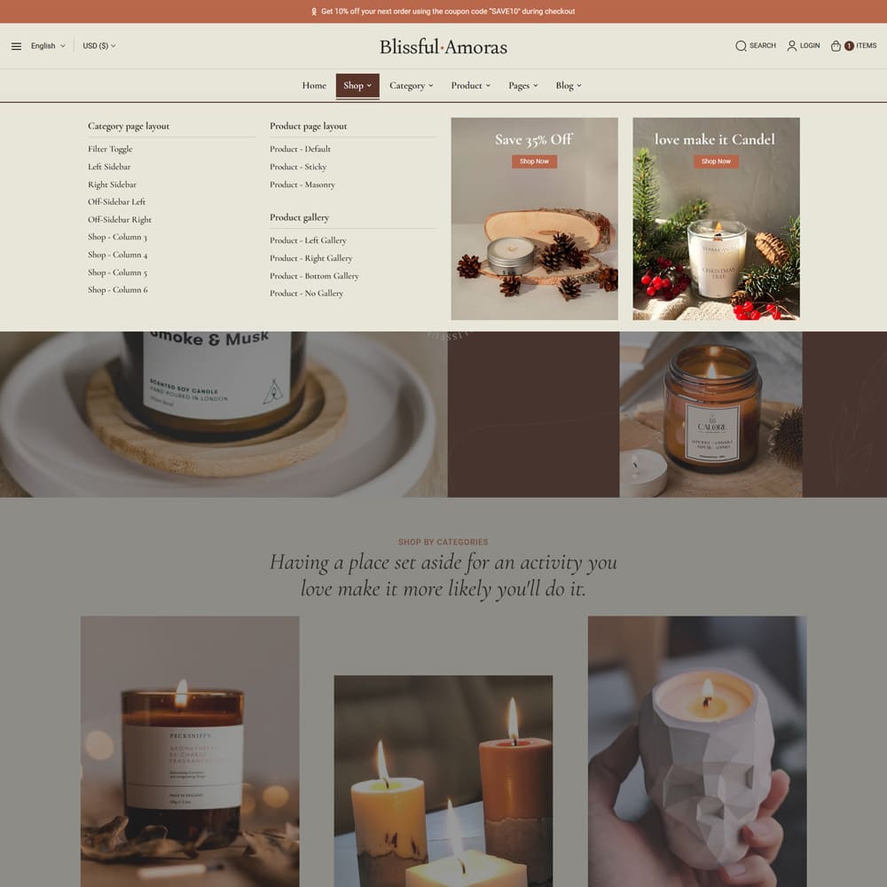 BlissfulAmoras - WooCommerce Theme For Natural & Handmade Soy Candles
