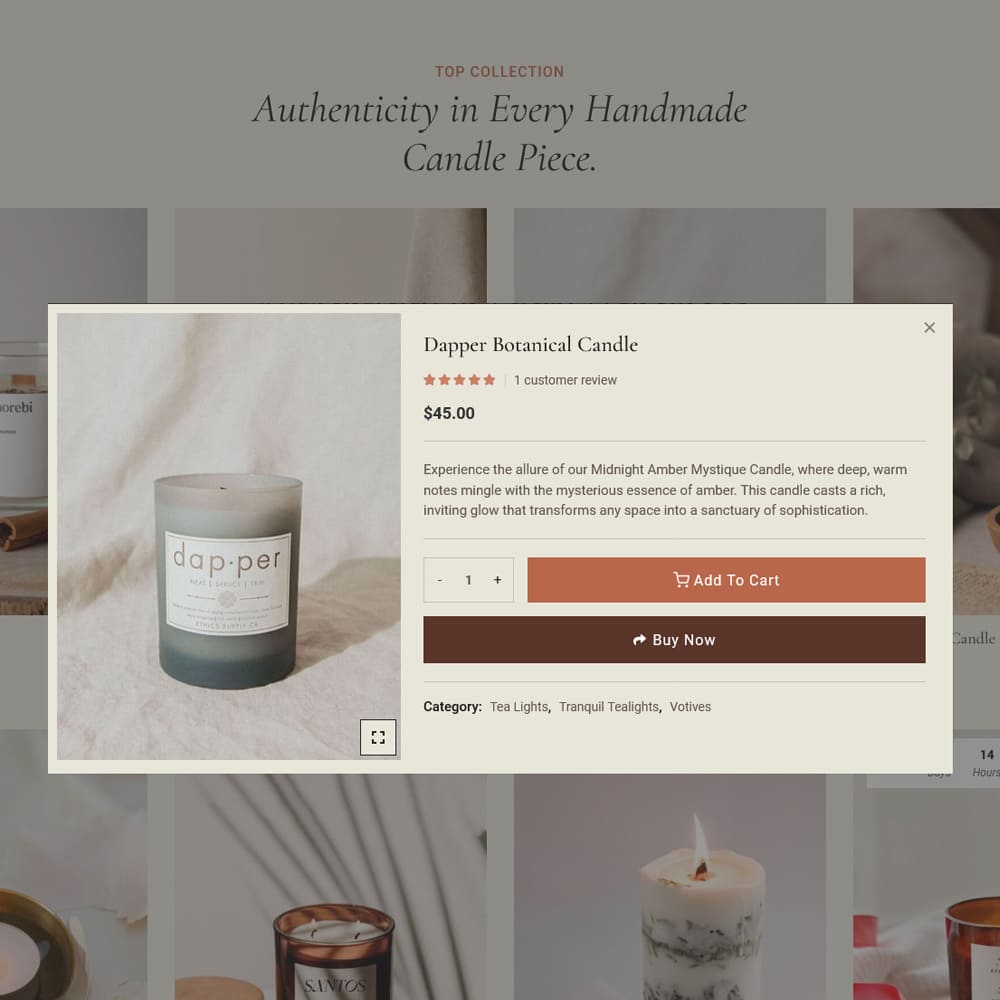 BlissfulAmoras - WooCommerce Theme For Natural & Handmade Soy Candles