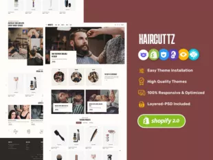 HairCuttz - Barber Shop & Hair Beauty Saloon - Shopify Theme