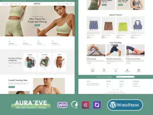 AuraEve - motyw WooCommerce do odzieży do jogi, fitnessu i sportu