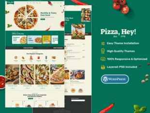PizzaHey - Pizza, Fast Food & Restaurant - WooCommerce Theme