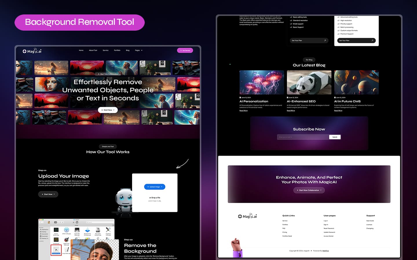 Magic Ai - Webflow Template for Ai Tools & SaaS Tech Products