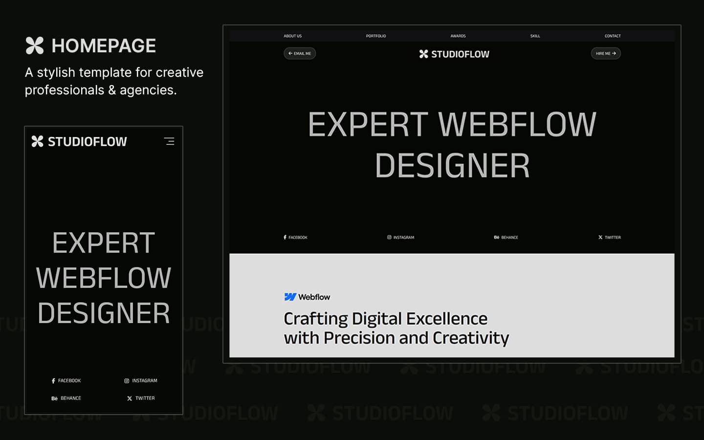 StudioFlow - Agencja IT - Szablon Webflow