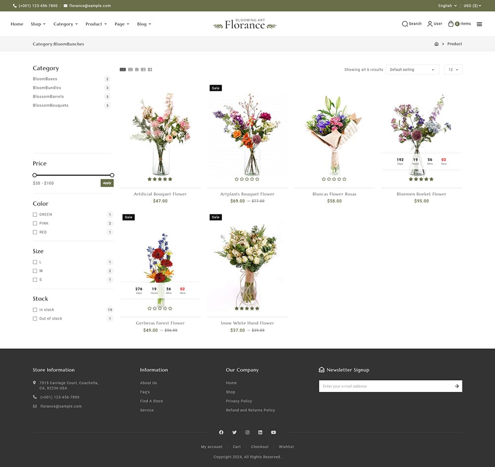 Florance - Crafted WooCommerce Theme For Flowering & Crafts Stores Florance - Crafted WooCommerce Theme For Flowering & Crafts Stores
