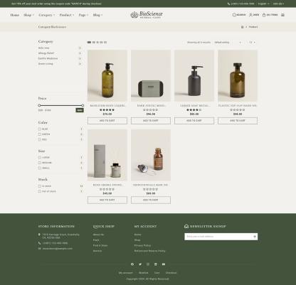 BioScience - Crafted WooCommerce Theme For Natural Beauty Care