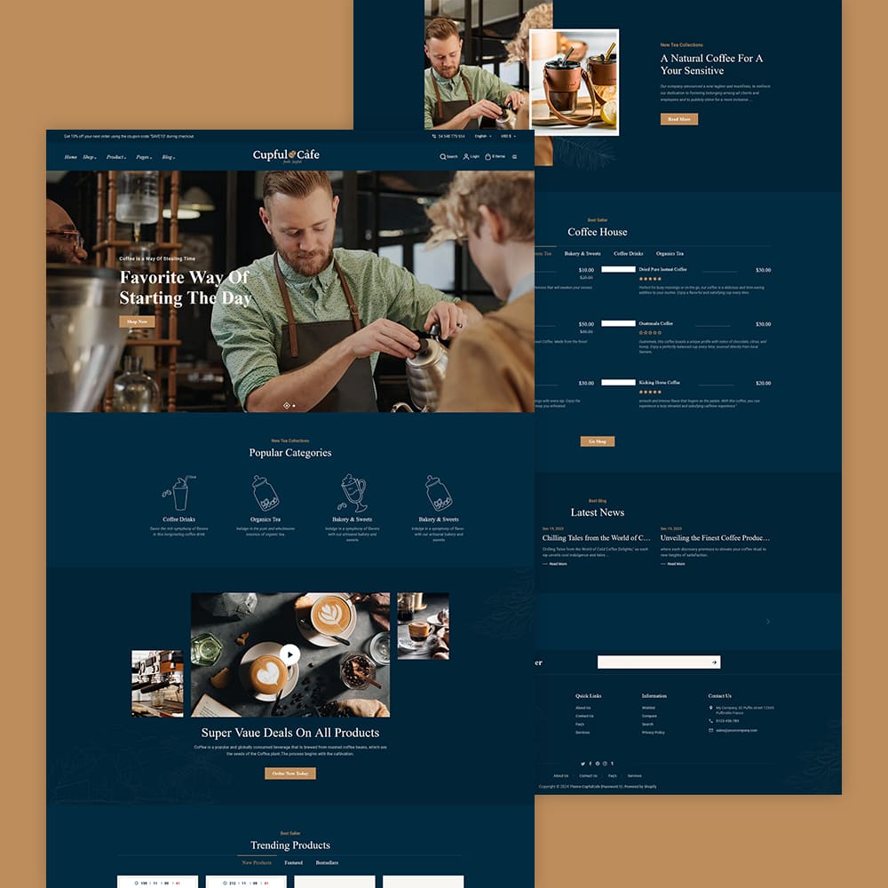 CupfulCafe - Coffee Cafe & Food Shop - Shopify Theme