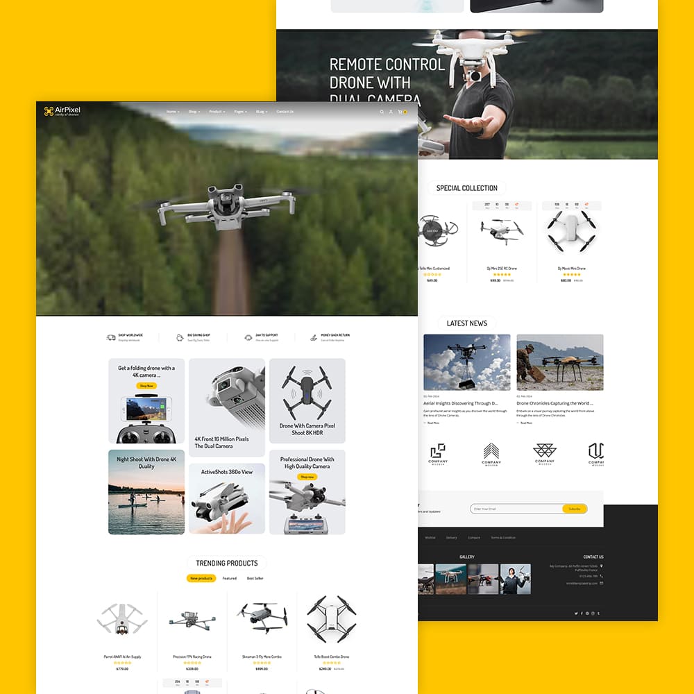 AirPixel - Droni, altoparlanti e gadget - Tema Shopify