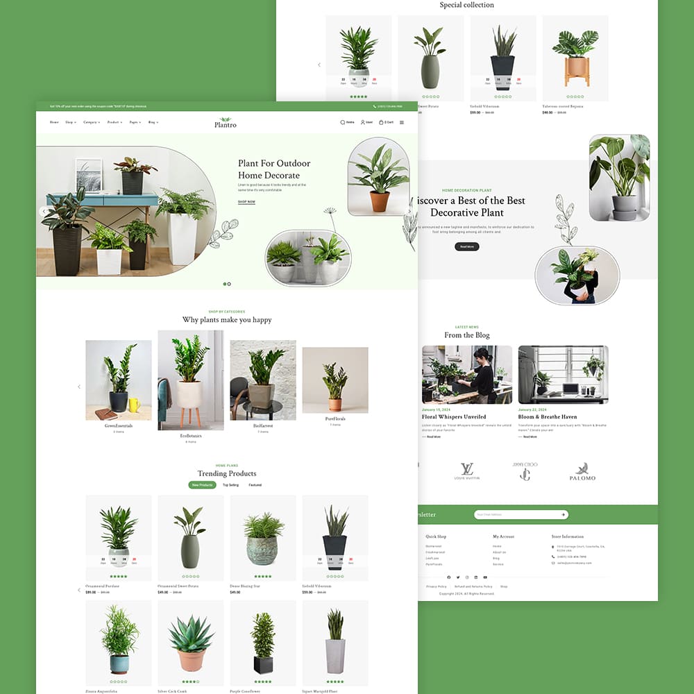 Plantro - WooCommerce Theme specialized for Home & Garden, Plants, Nursery