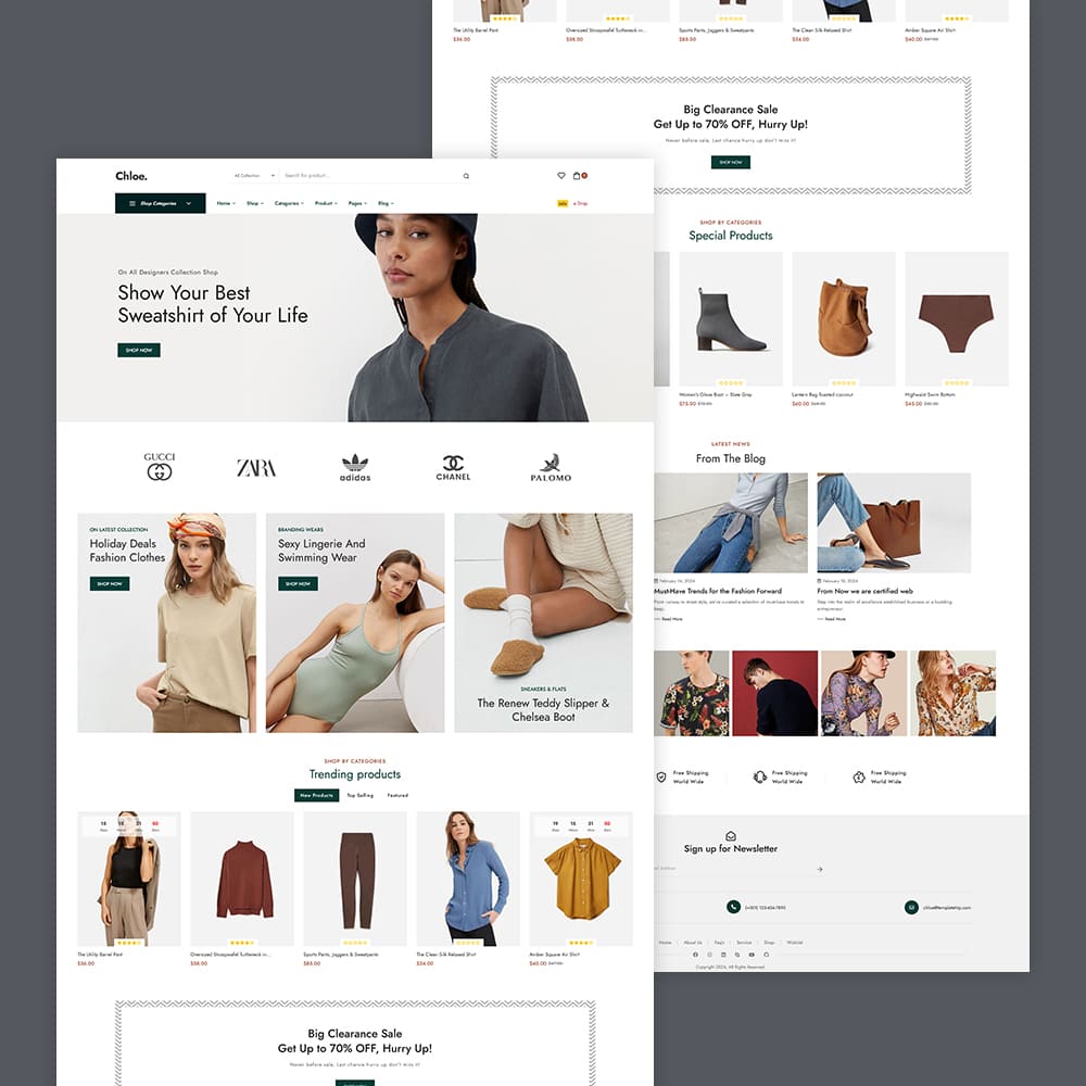 Chloe - Fast Fashion & Apparels - WooCommerce Theme