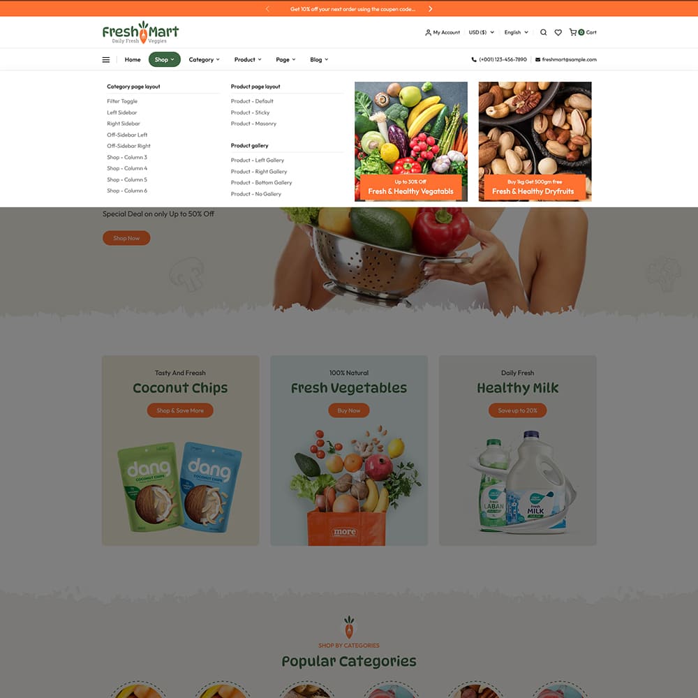 FreshMart - Best WooCommerce Theme For Farmers, Organics, Veggie, Grocery