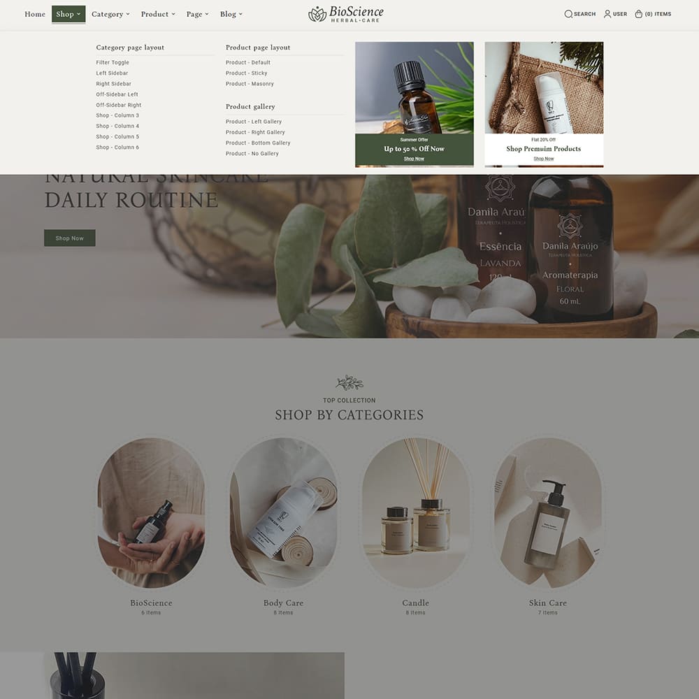 BioScience - Crafted WooCommerce Theme For Natural Beauty Care