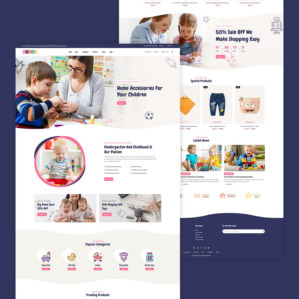 Kidzo - WooCommerce theme for Baby, Kids & Toys Stores