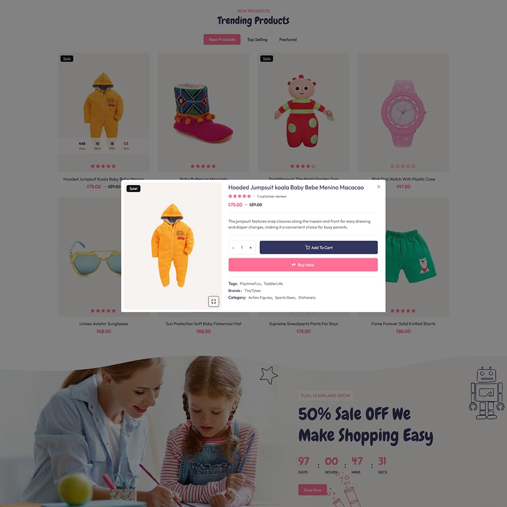 Kidzo - WooCommerce theme for Baby, Kids & Toys Stores