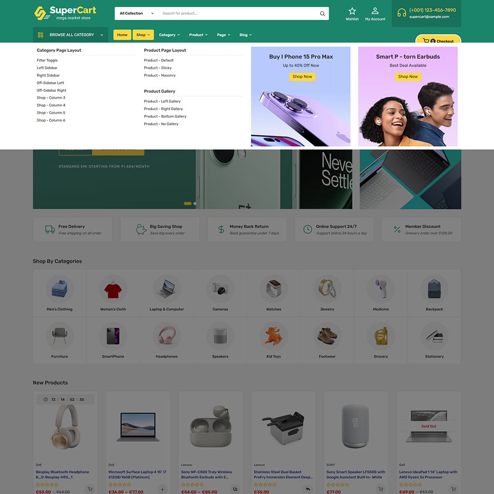 SuperCart - Best Electronics & Smart Gadgets WooCommerce Theme