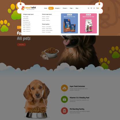 WoofWild - Pets & Care Store - WooCommerce Responsive Theme