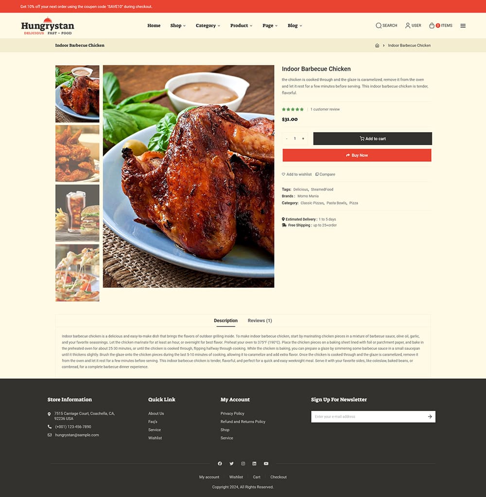Hungrystan - WooCommerce Theme For HoReCa, Fast Food, Cafes & Restaurants