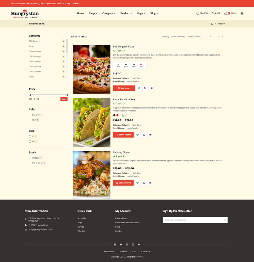Hungrystan - WooCommerce Theme For HoReCa, Fast Food, Cafes & Restaurants