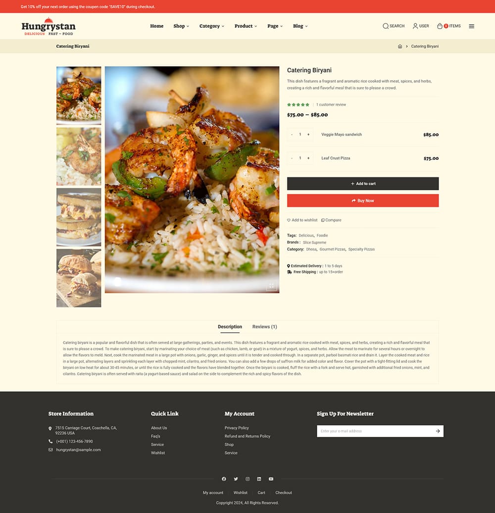 Hungrystan - WooCommerce Theme For HoReCa, Fast Food, Cafes & Restaurants