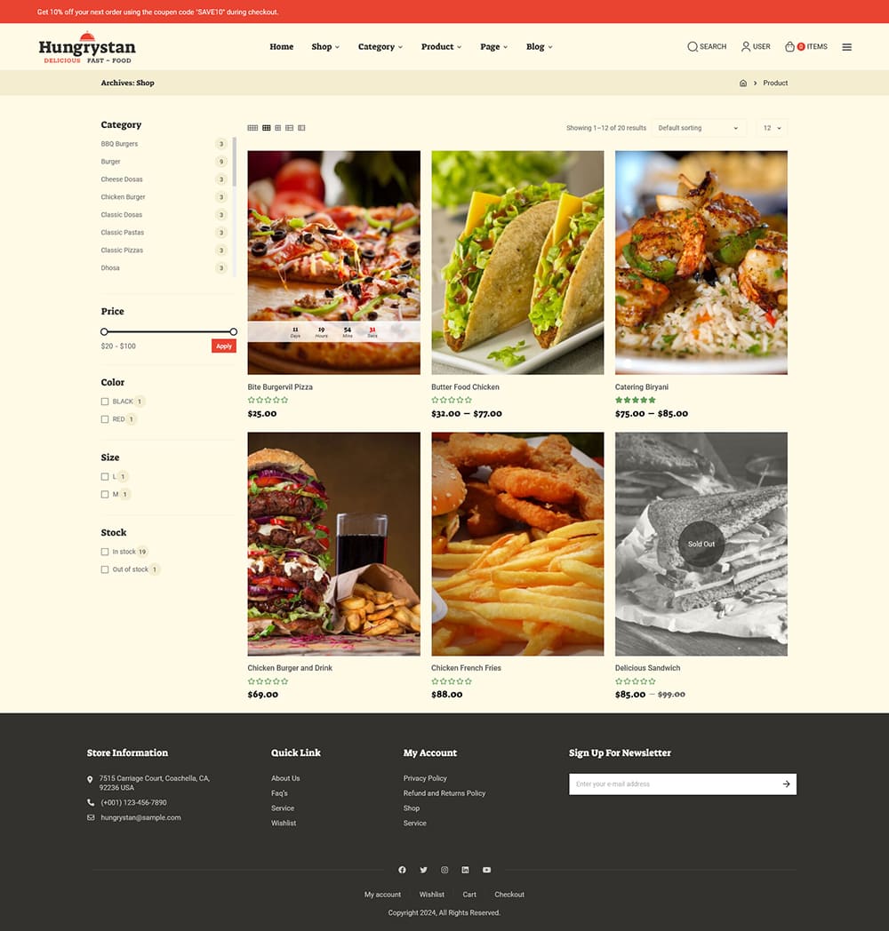 Hungrystan - WooCommerce Theme For HoReCa, Fast Food, Cafes & Restaurants