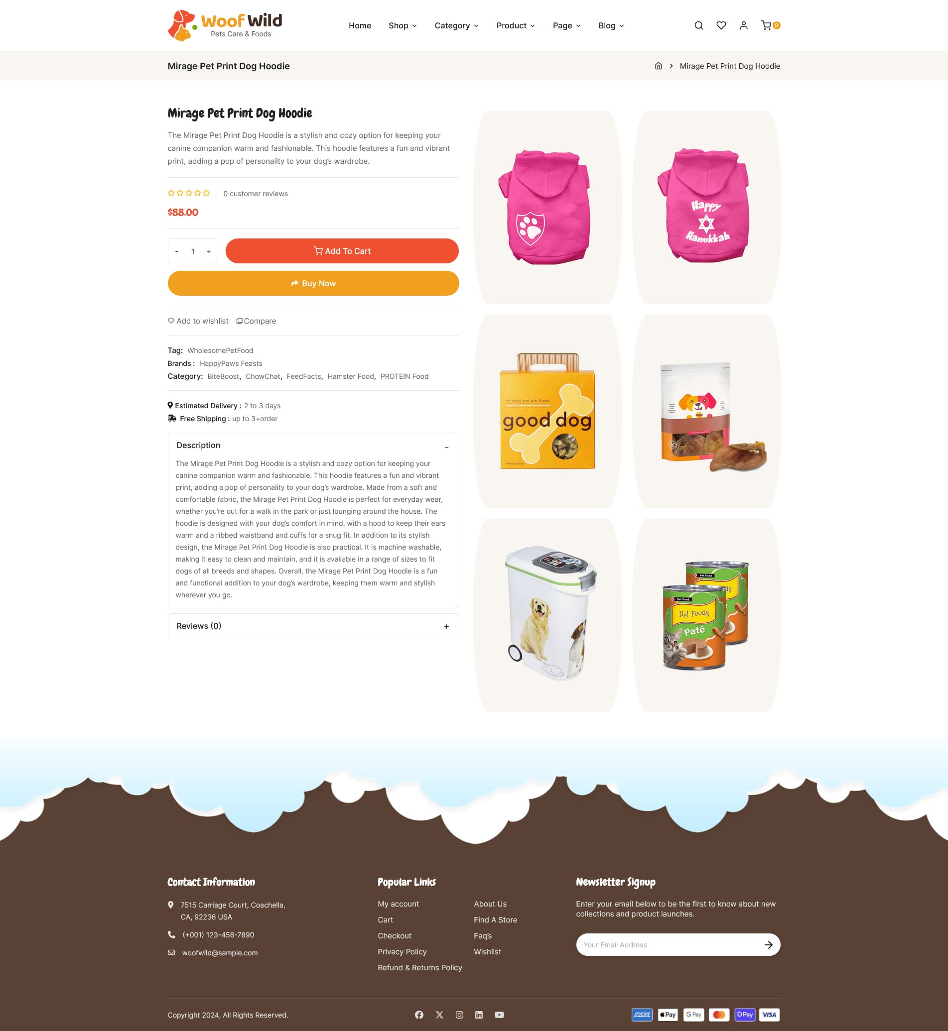 WoofWild - Pets & Care Store - WooCommerce Responsive Theme