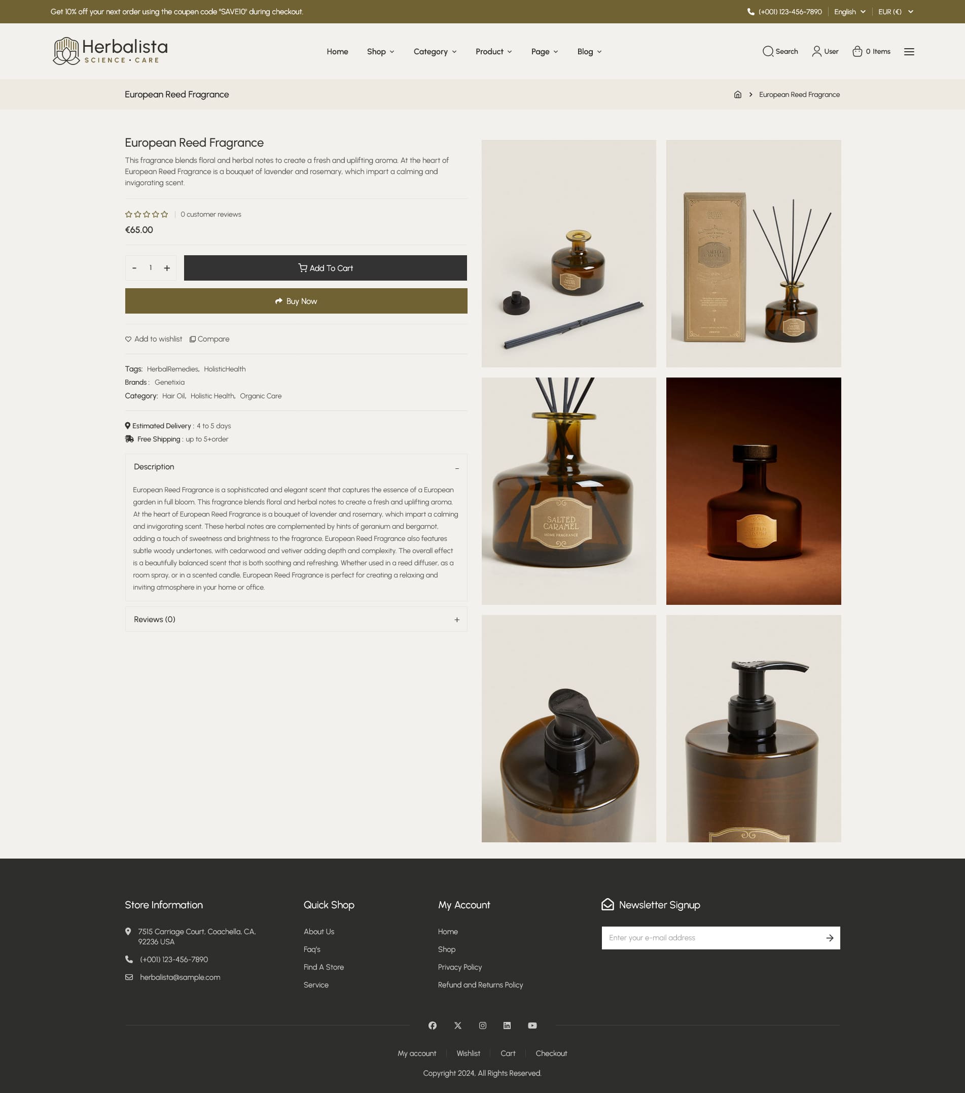 Herbalista - WooCommerce theme for Natural Beauty Care & Bio-Cosmetics