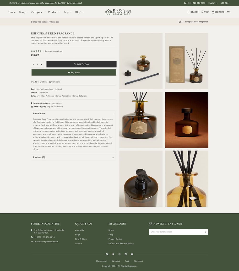 BioScience - Crafted WooCommerce Theme For Natural Beauty Care