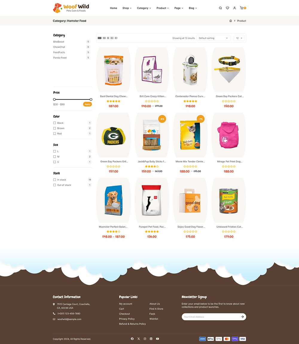 WoofWild - Pets & Care Store - WooCommerce Responsive Theme