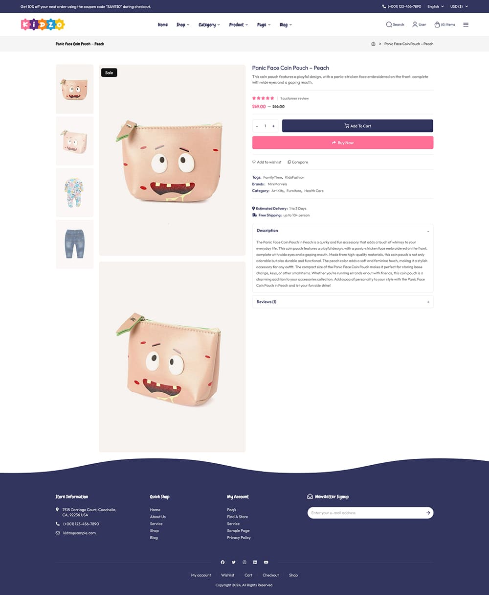 Kidzo - WooCommerce theme for Baby, Kids & Toys Stores