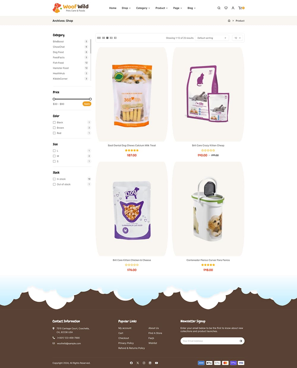 WoofWild - Pets & Care Store - WooCommerce Responsive Theme