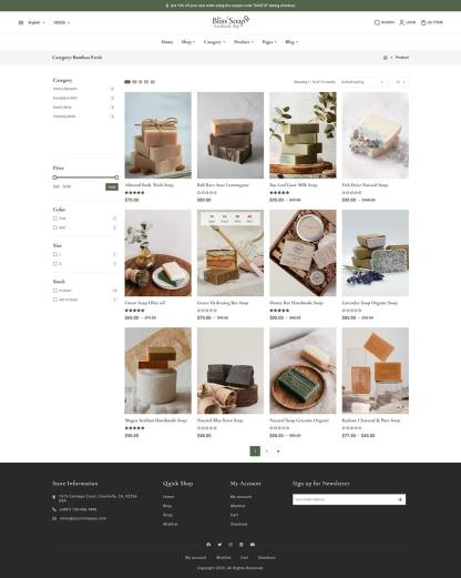 BlissSoap - WooCommerce Crafted Theme for Handmade Soap, Soy Candle, Artistic Makers