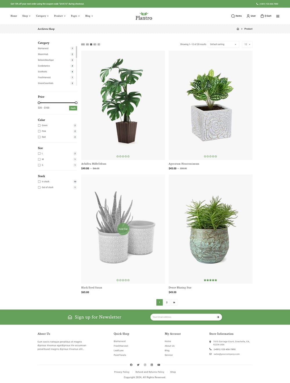 Plantro - WooCommerce Theme specialized for Home & Garden, Plants, Nursery