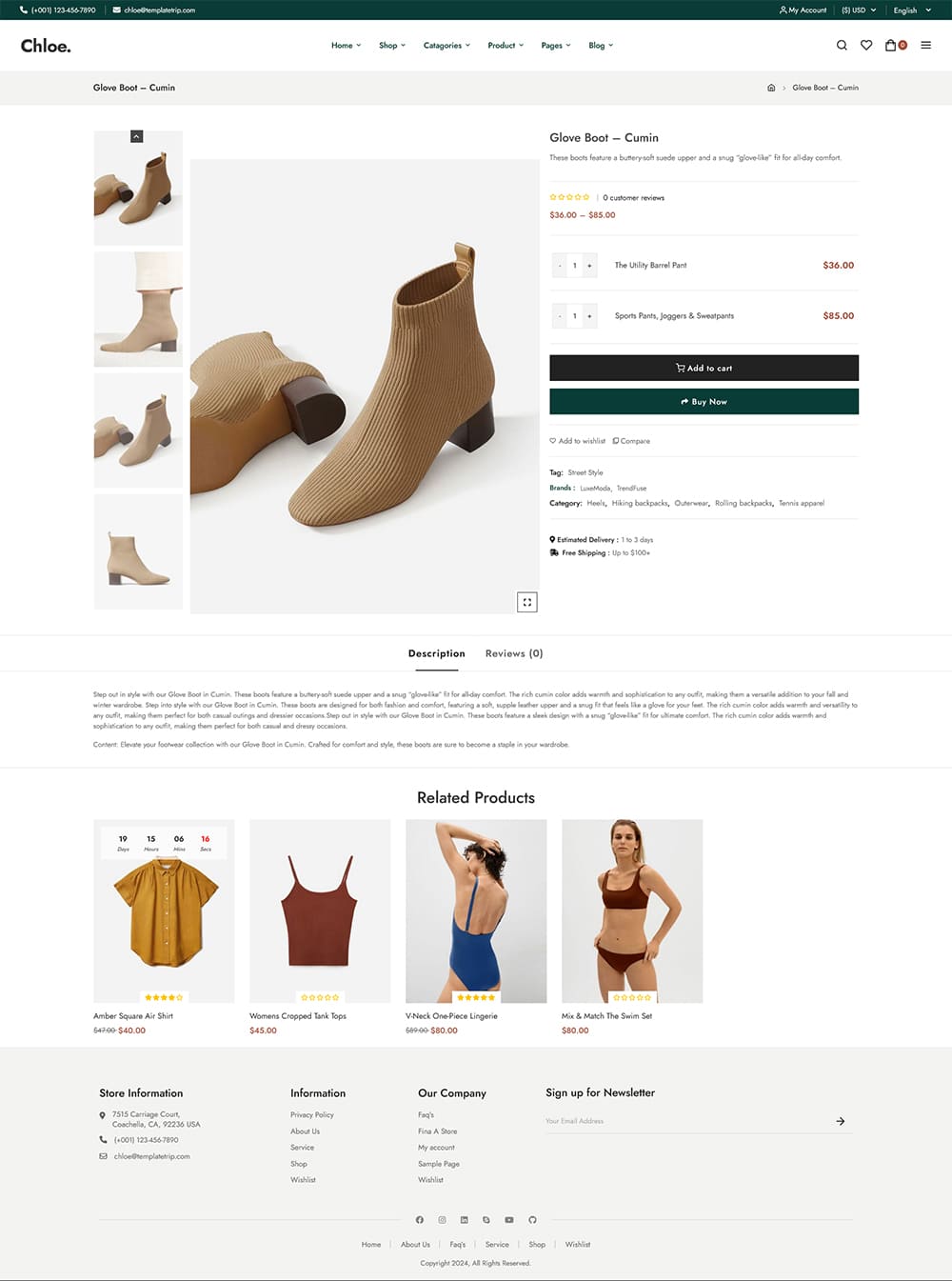 Chloe - Fast Fashion & Apparels - WooCommerce Theme Chloe - Fast Fashion & Apparels - WooCommerce Theme