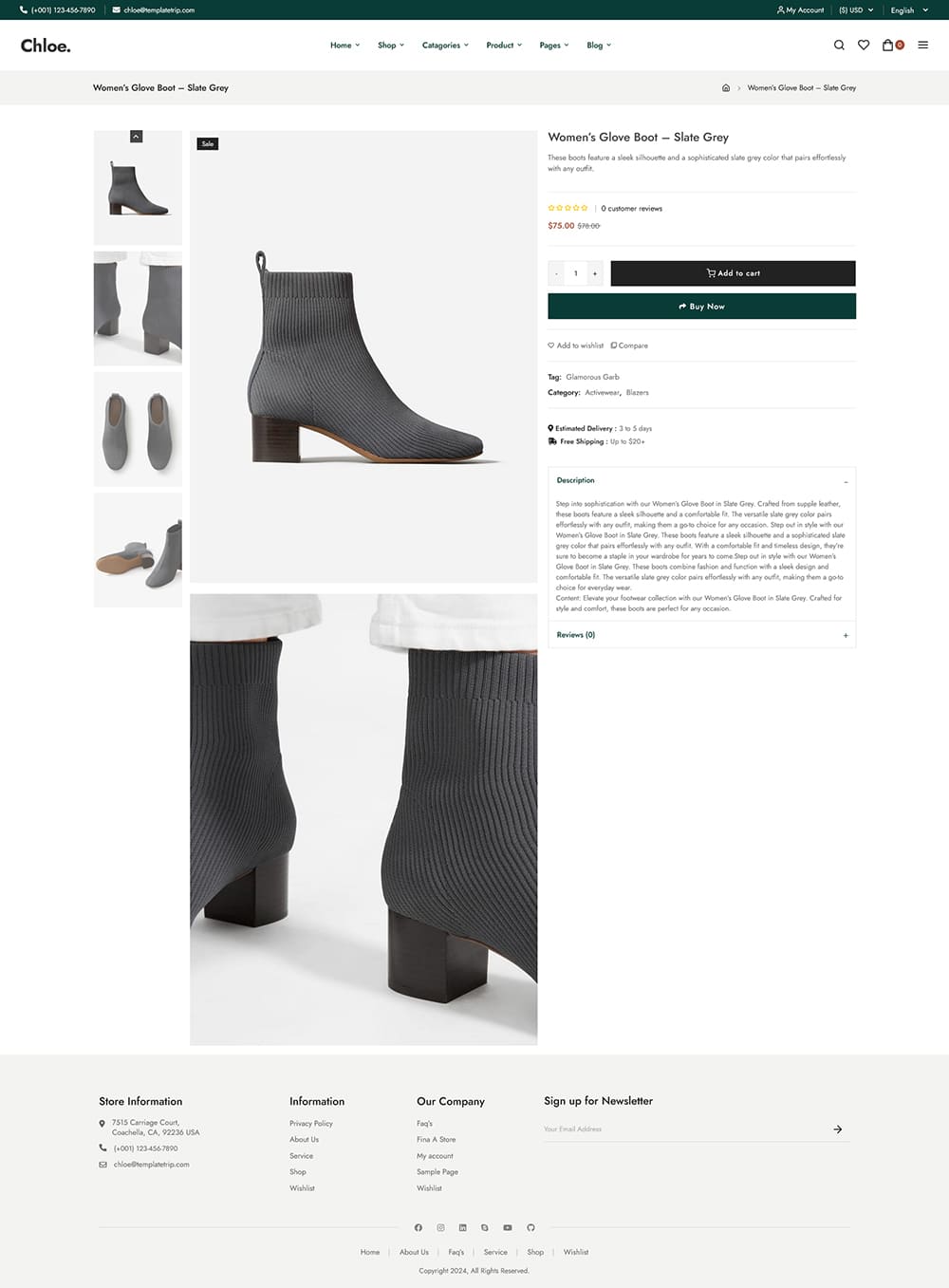 Chloe - Fast Fashion & Apparels - WooCommerce Theme