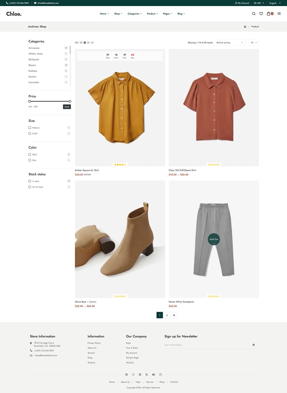 Chloe - Fast Fashion & Apparels - WooCommerce Theme