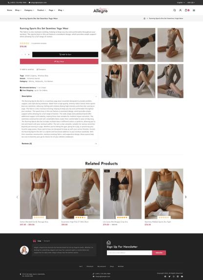 Allegro - Lingerie & Underwear - WooCommerce Theme