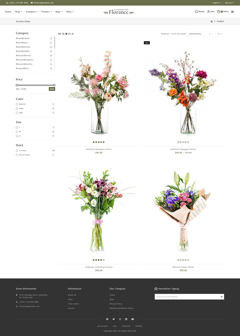 Florance - Crafted WooCommerce Theme For Flowering & Crafts Stores Florance - Crafted WooCommerce Theme For Flowering & Crafts Stores