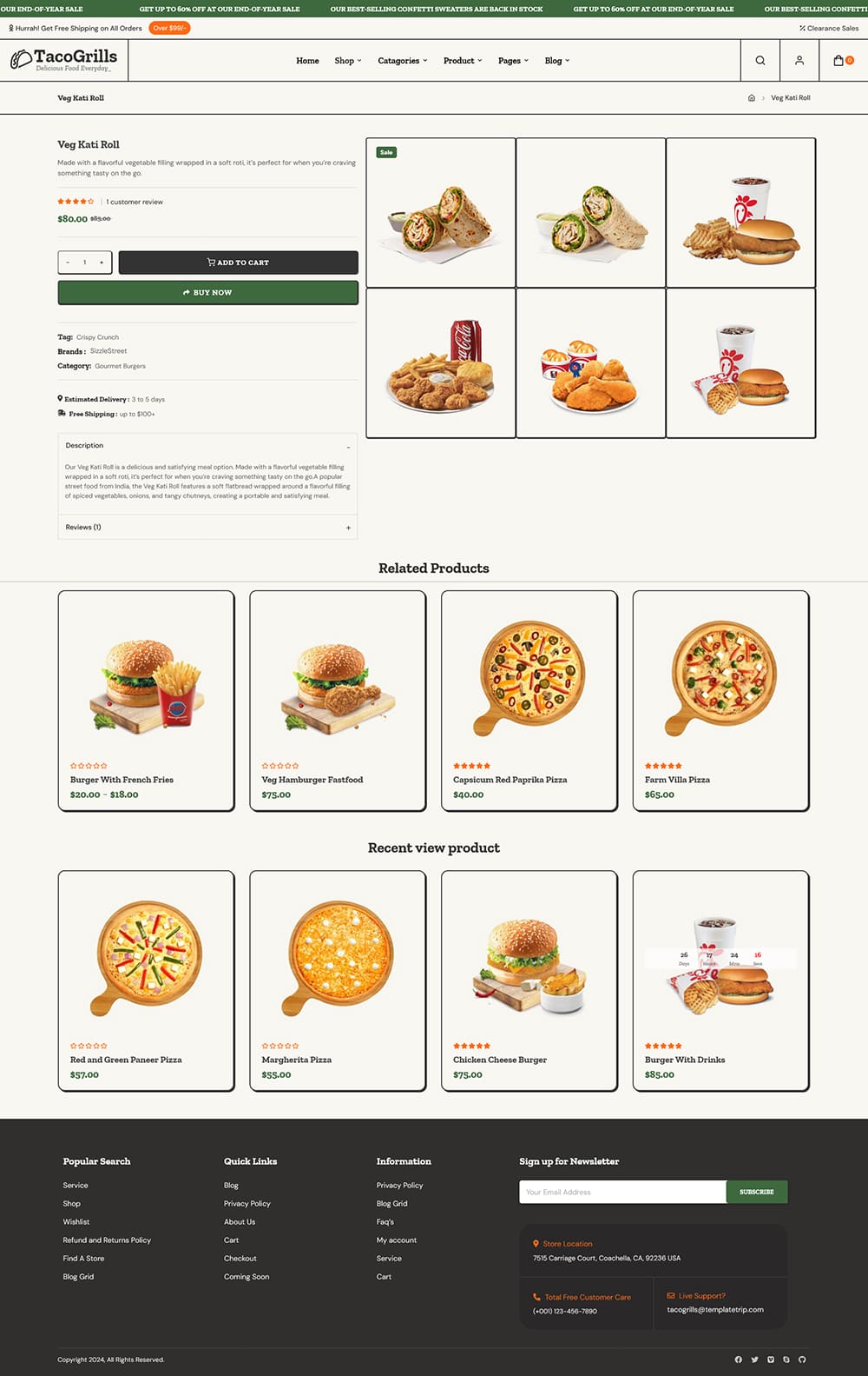 TacoGrills - WooCommerce Fast Food Theme for Burger, Pizza