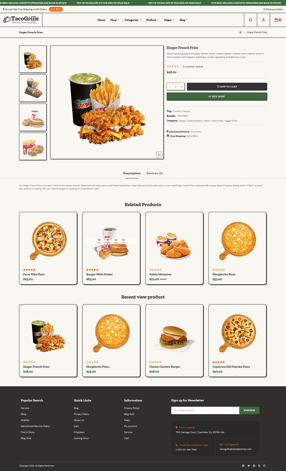 TacoGrills - WooCommerce Fast Food Theme for Burger, Pizza