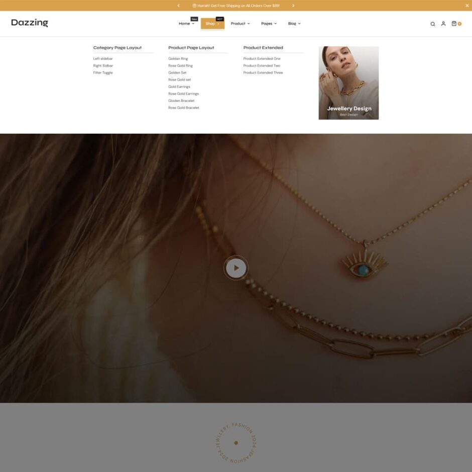 Dazzing - Jewelry Store - Shopify multipurpose Theme